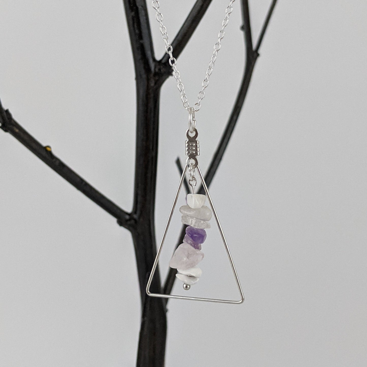 Good Vibes: Intention and Alignment Triangle Pendant Necklace