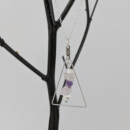 Good Vibes: Intention and Alignment Triangle Pendant Necklace