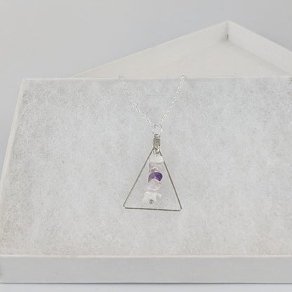 Good Vibes: Intention and Alignment Triangle Pendant Necklace