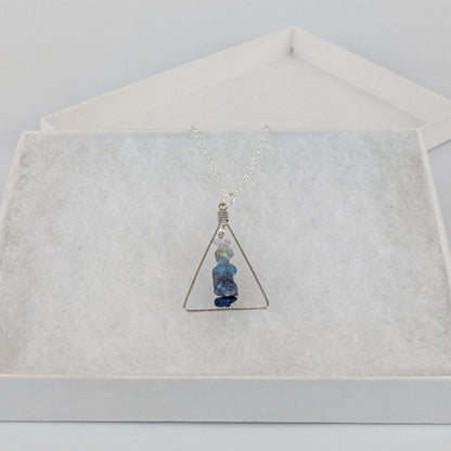 Good Vibes: Harmony and Gratitude Triangle Pendant Necklace