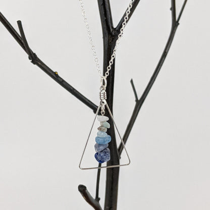 Good Vibes: Harmony and Gratitude Triangle Pendant Necklace