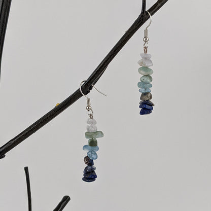 Good Vibes: Harmony and Gratitude Bar Necklace and Dangle Earrings Set