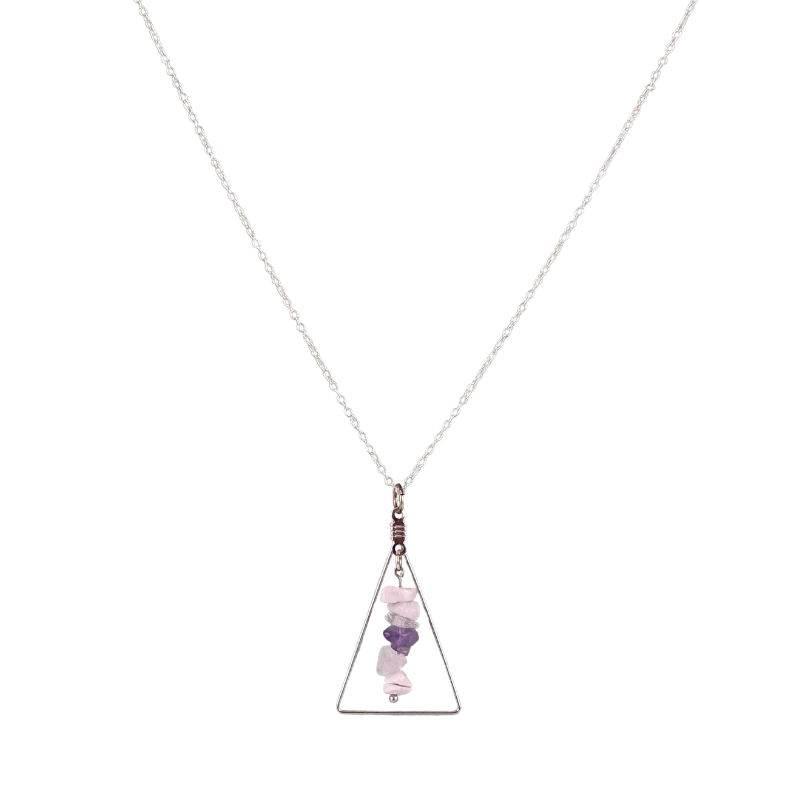 Good Vibes: Intention and Alignment Triangle Pendant Necklace