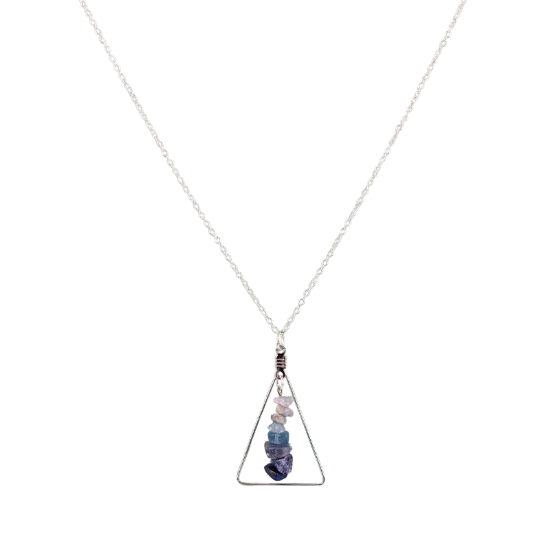 Good Vibes: Harmony and Gratitude Triangle Pendant Necklace