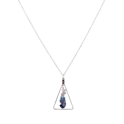 Good Vibes: Harmony and Gratitude Triangle Pendant Necklace