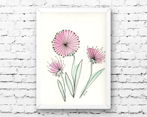 Watercolor 2180 Art Print