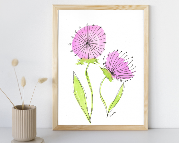 Watercolor 2040 Art Print