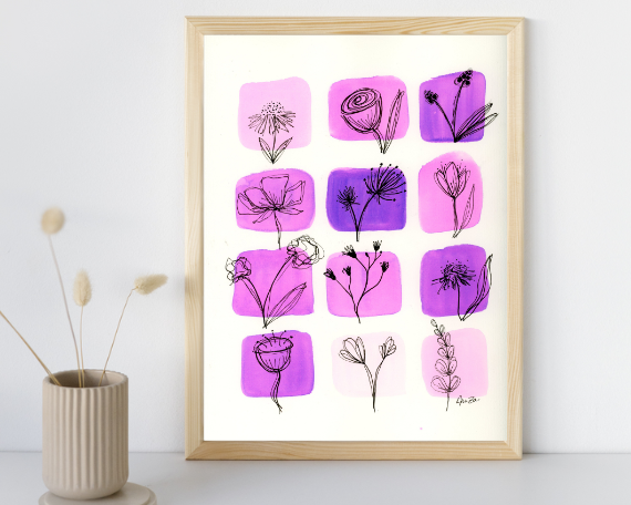 Watercolor 2182 Art Print