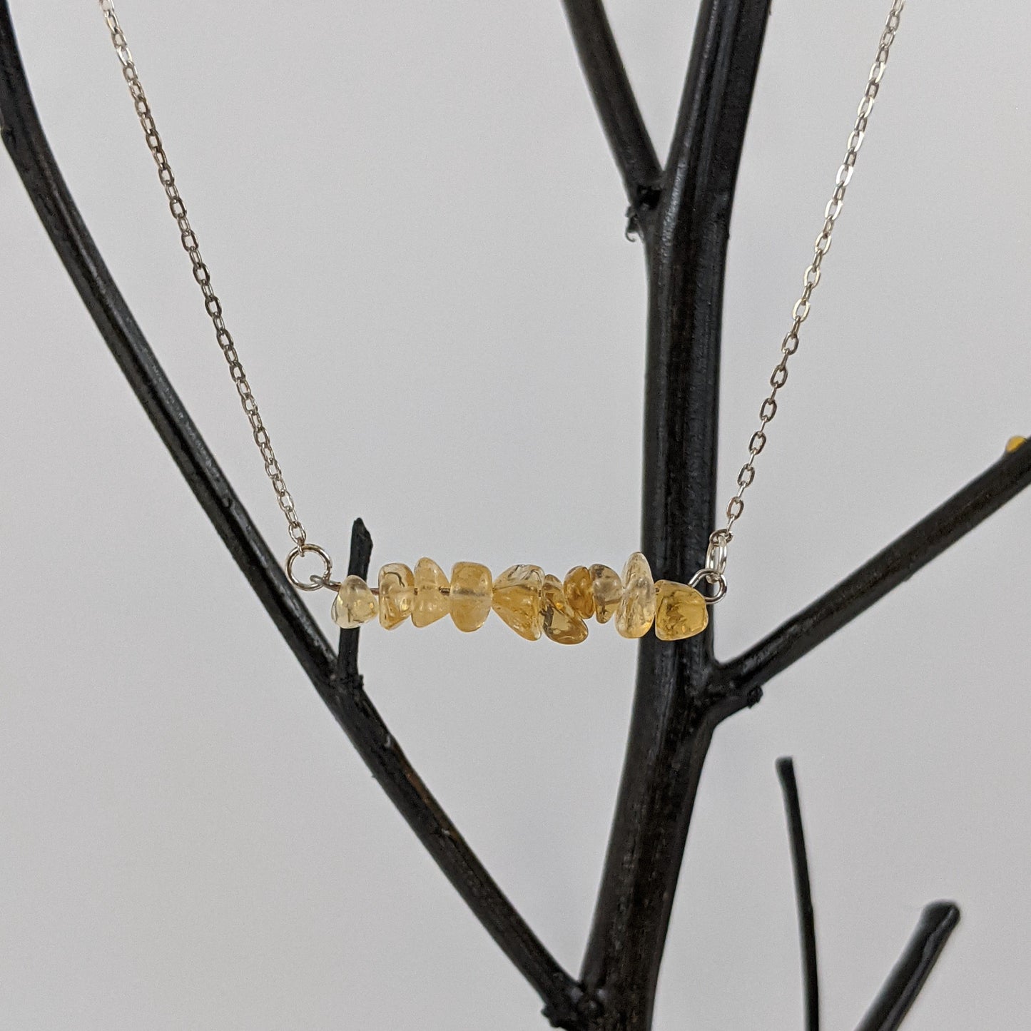 Citrine Bar Necklace