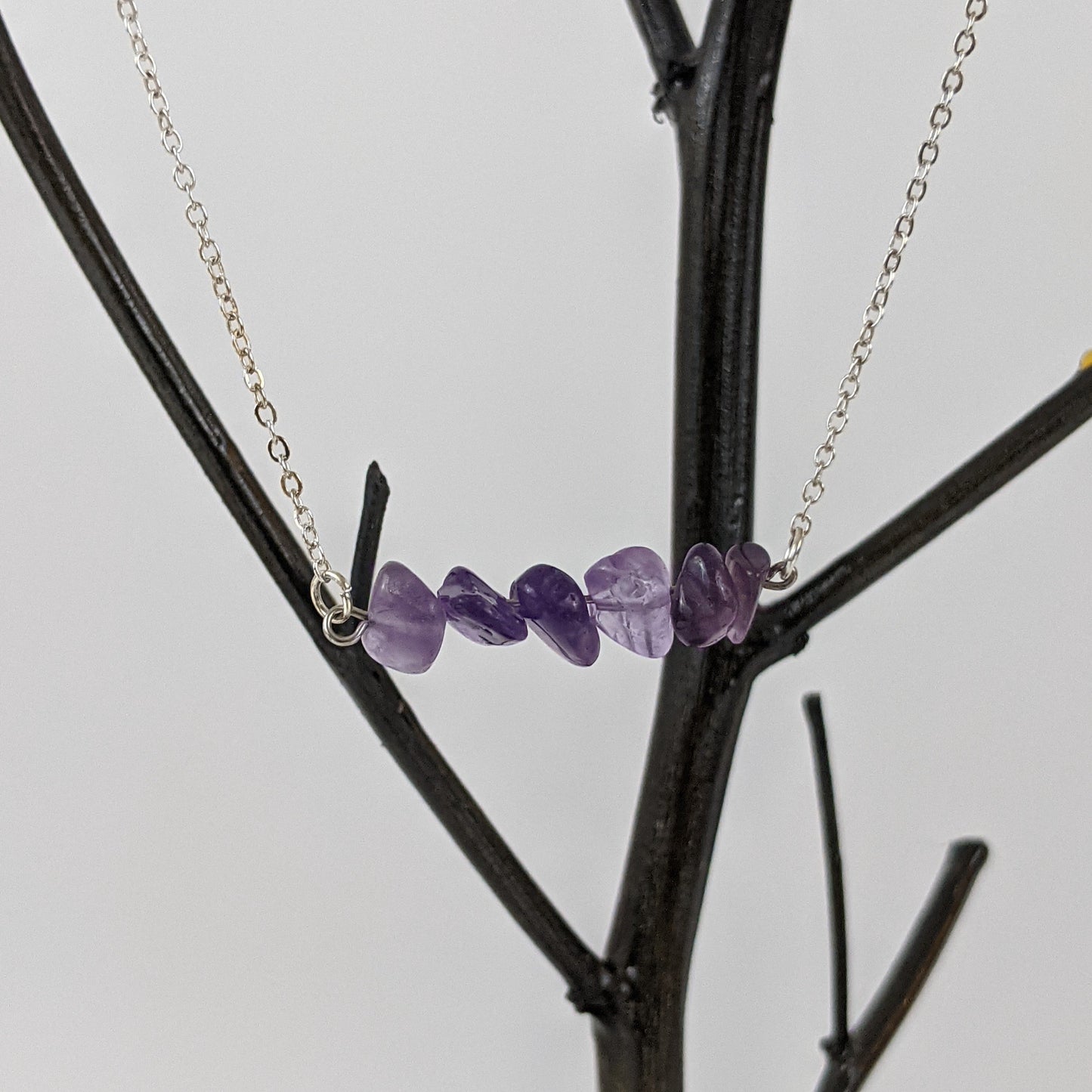 Amethyst Bar Necklace