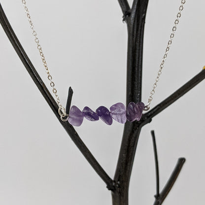 Amethyst Bar Necklace