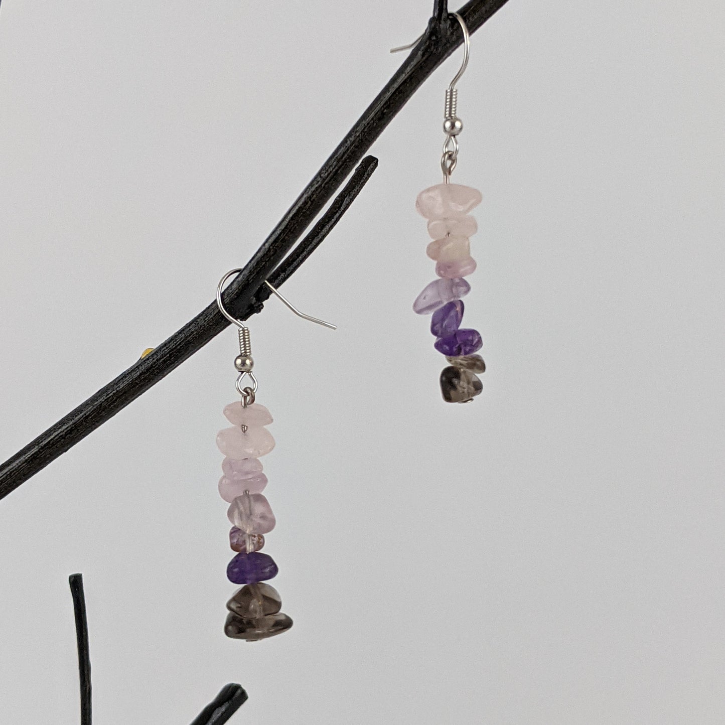 Virgo Triangle Pendant Necklace and Dangle Earrings Set