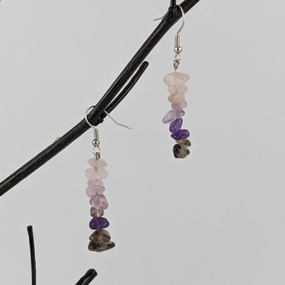 Virgo Triangle Pendant Necklace and Dangle Earrings Set