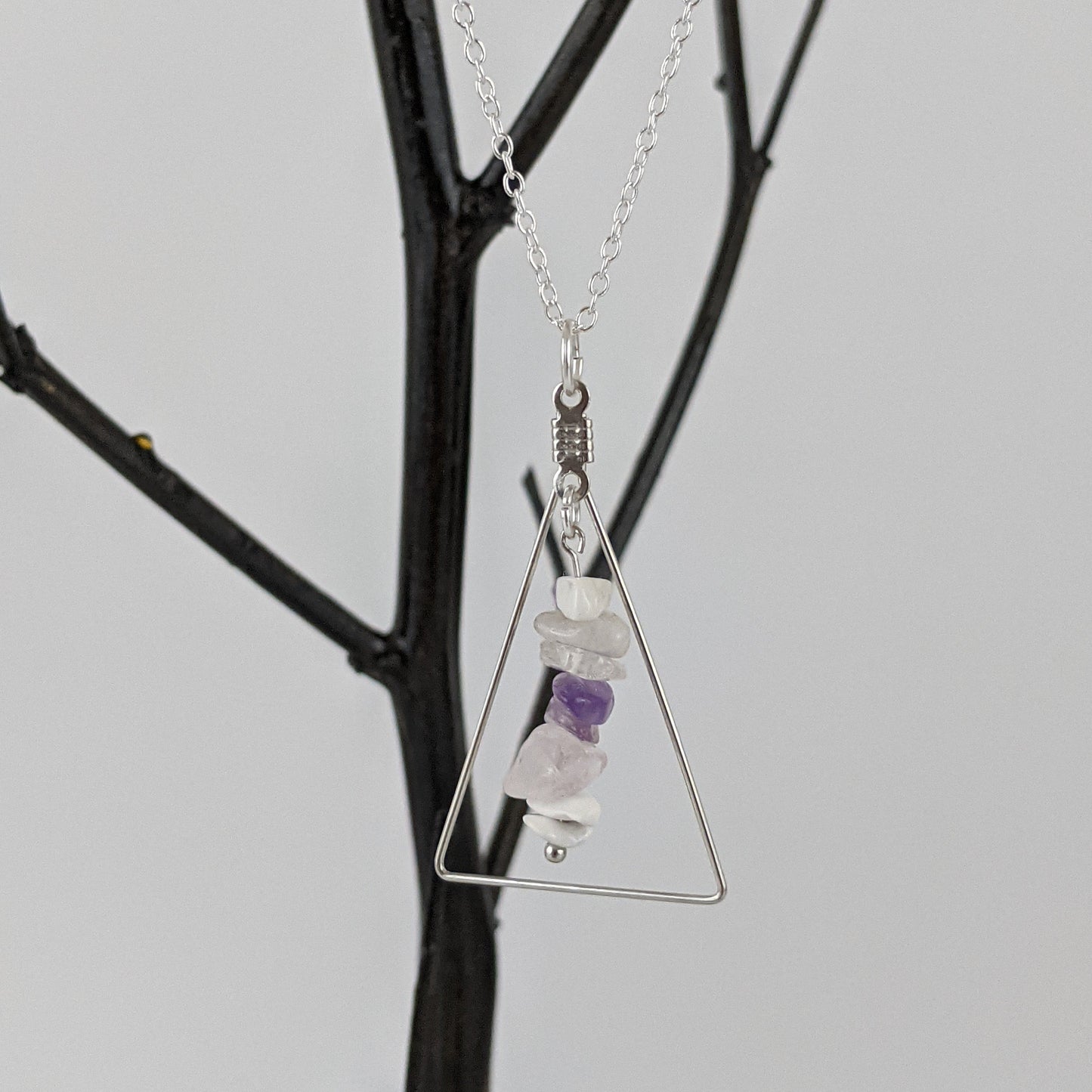 Aries Triangle Pendant Necklace
