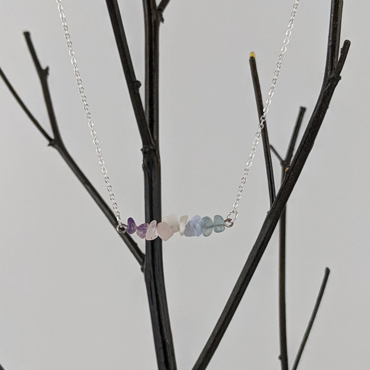 Pisces Bar Necklace and Dangle Earrings Set