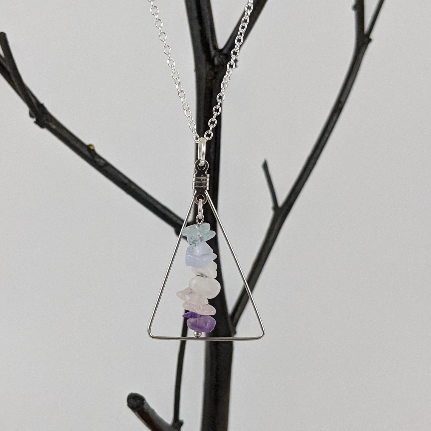 Pisces Triangle Pendant Necklace