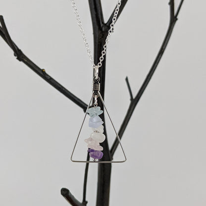 Pisces Triangle Pendant Necklace
