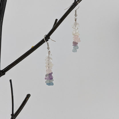 Cancer Triangle Pendant and Dangle Earring Set